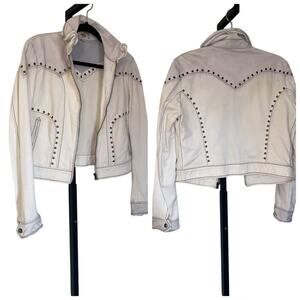 JAKETT New York Genuine Leather and Twill Lightweight Zip Jacket